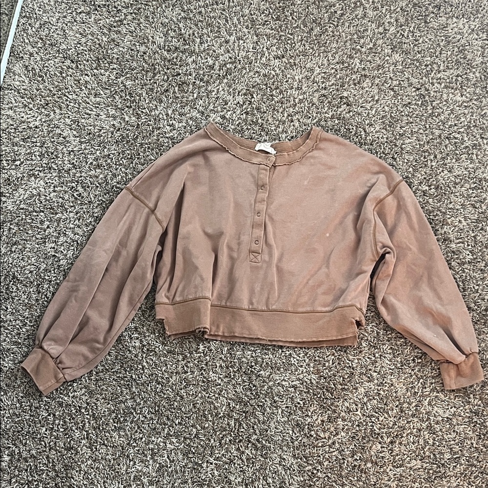Peach Love California Tan Knit Top